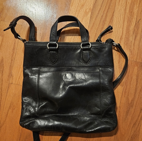 Frye Melissa small leather crossbody tote black - Picture 4 of 5